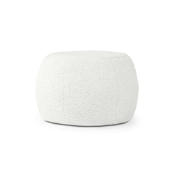Jaxx Ellis Ottoman Shearling Faux-Lamb Plush Pouf for Modern Interior Design, small (19383)