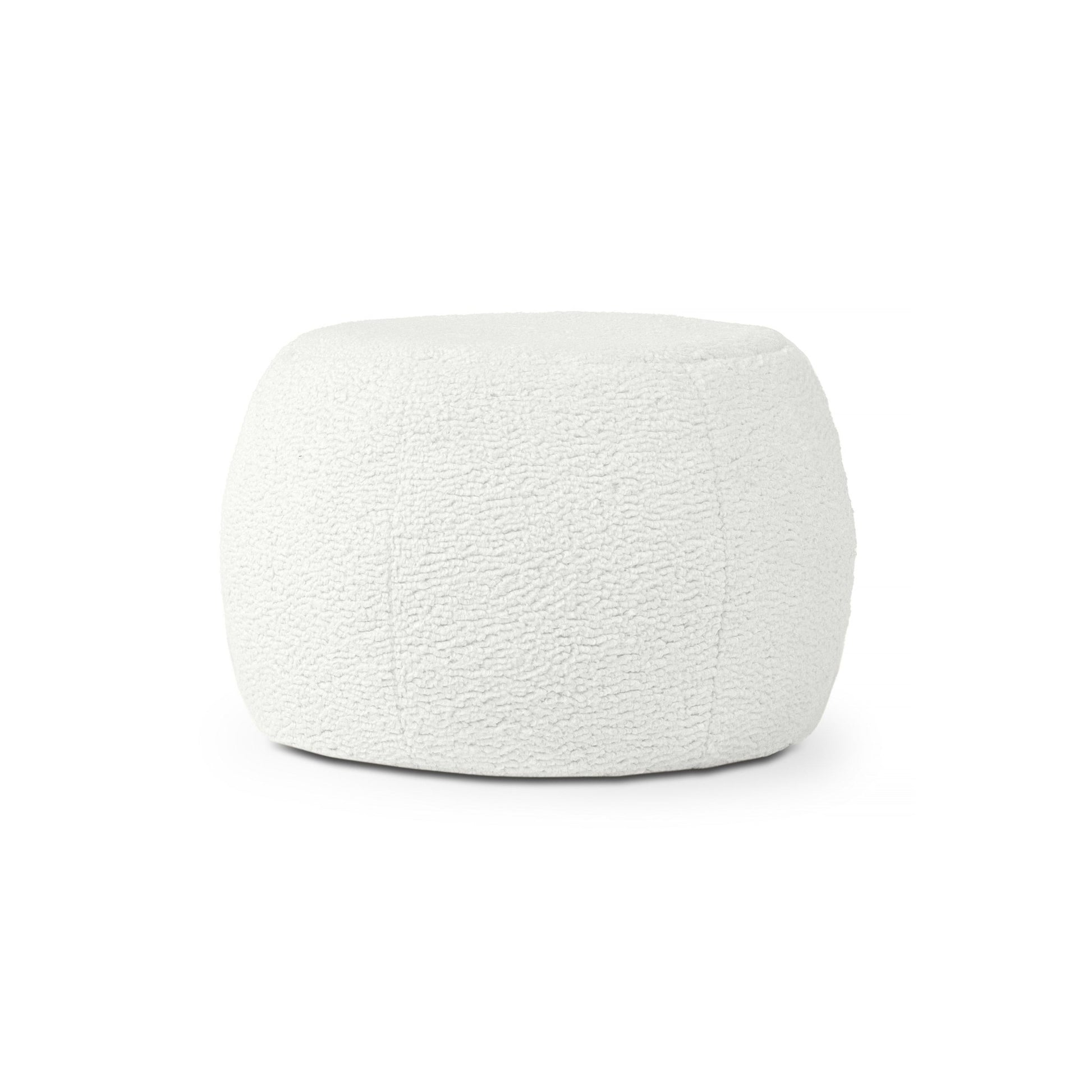 Jaxx Ellis Ottoman Shearling Faux - Lamb Plush Pouf for Modern Interior Design, small (19383) - SchoolOutlet