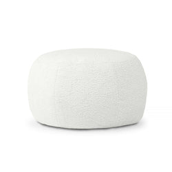 Jaxx Ellis Ottoman Shearling Faux-Lamb Plush Pouf for Modern Interior Design, Large (19384)