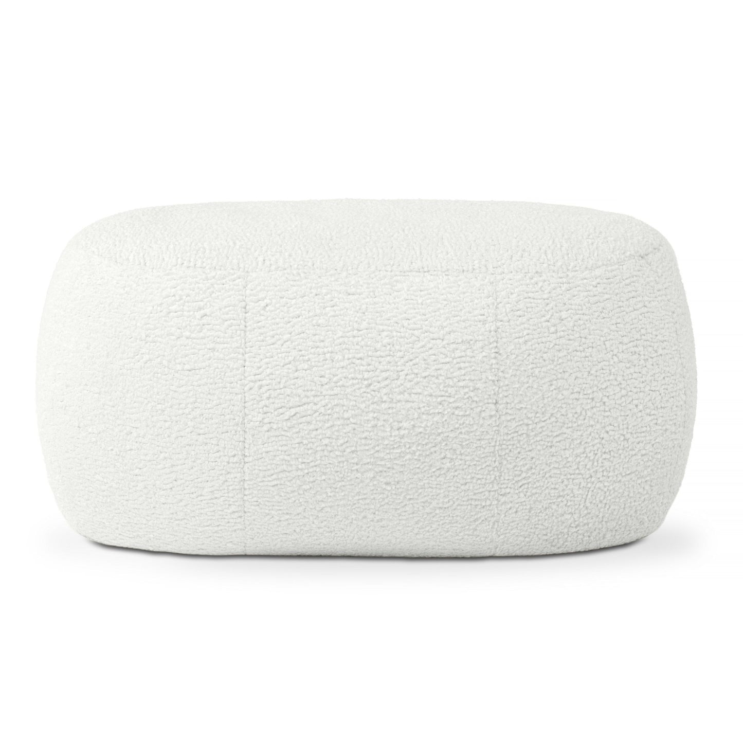 Jaxx Ellis Ottoman Shearling Faux - Lamb Plush Pouf for Modern Interior Design, oval (19385) - SchoolOutlet