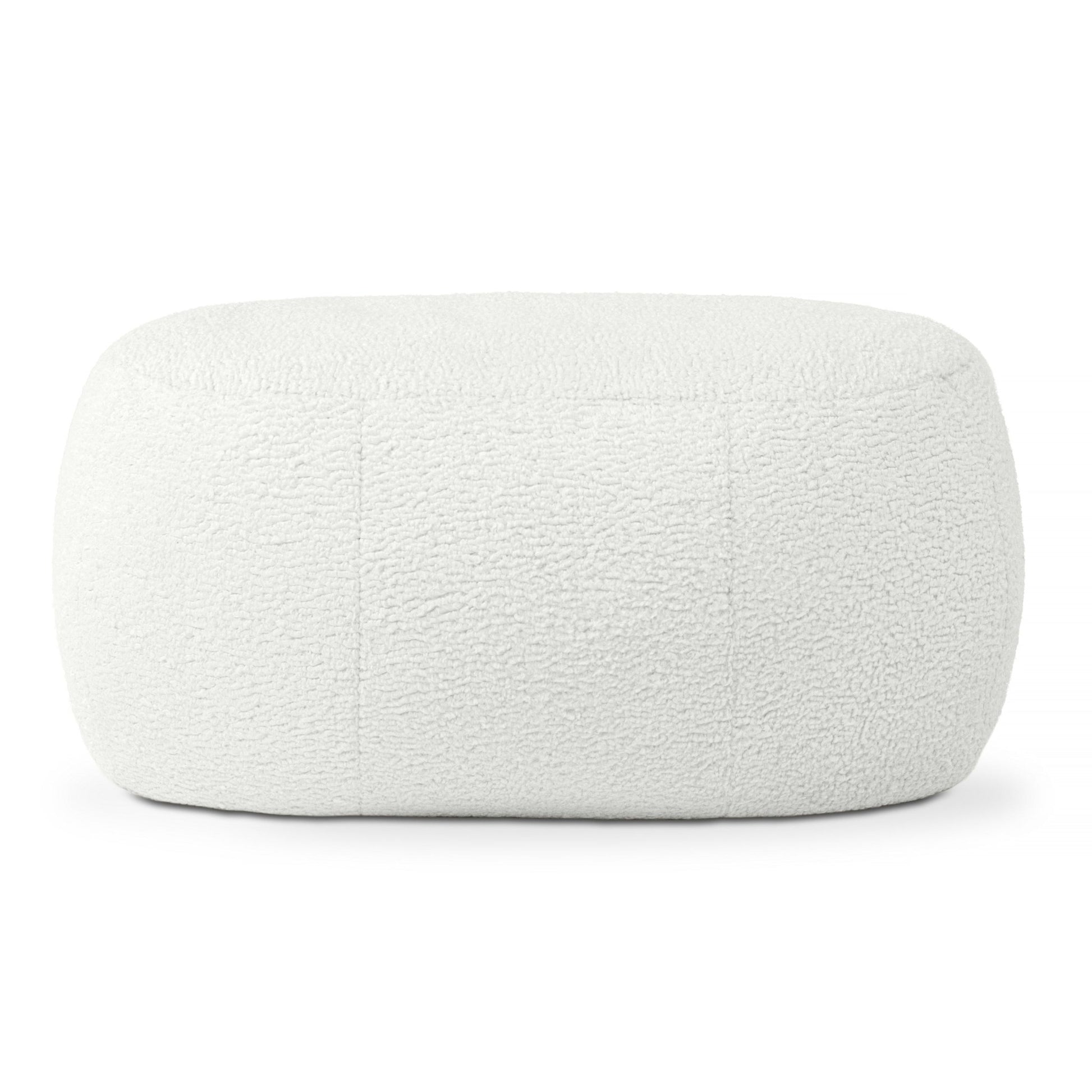 Jaxx Ellis Ottoman Shearling Faux - Lamb Plush Pouf for Modern Interior Design, oval (19385) - SchoolOutlet