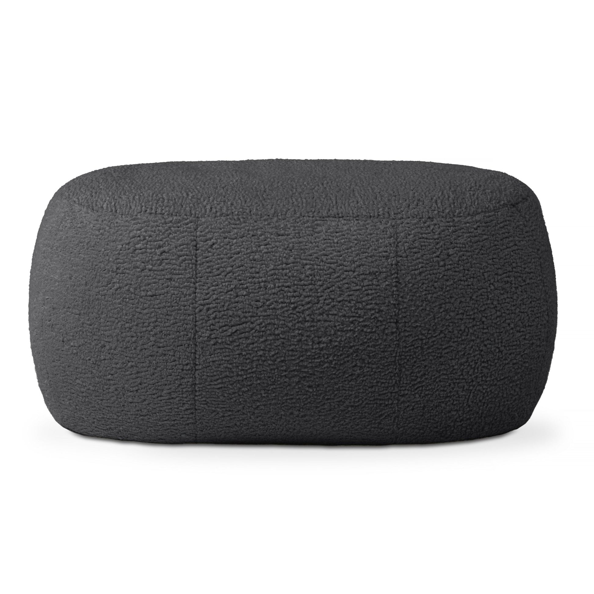Jaxx Ellis Ottoman Shearling Faux - Lamb Plush Pouf for Modern Interior Design, oval (19385) - SchoolOutlet
