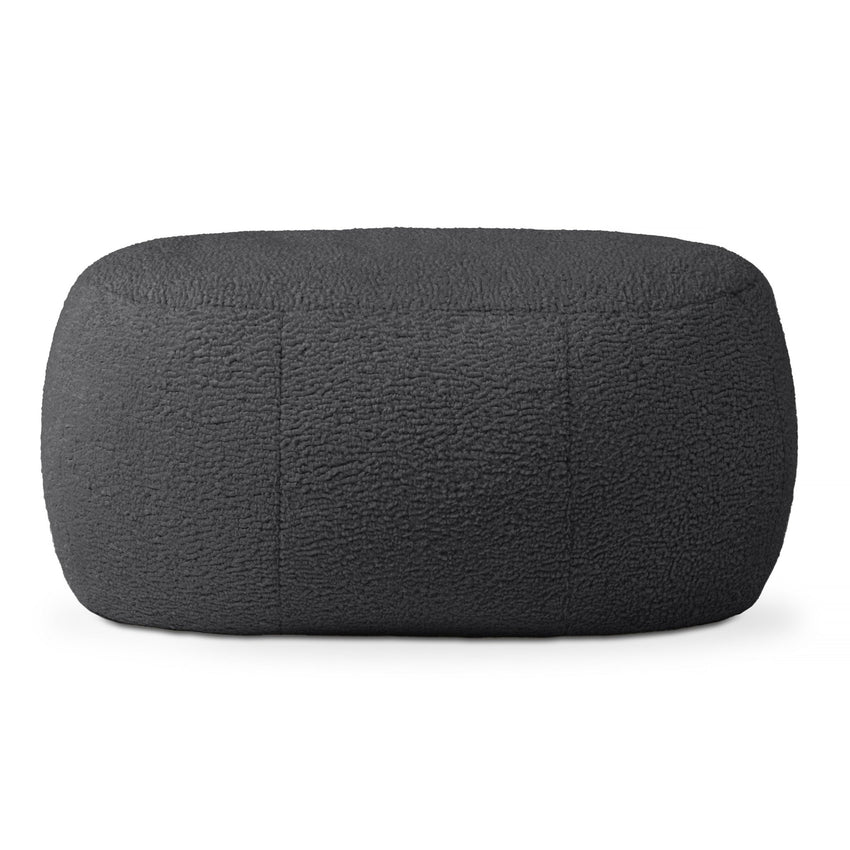 Jaxx Ellis Ottoman Shearling Faux - Lamb Plush Pouf for Modern Interior Design, oval (19385) - SchoolOutlet