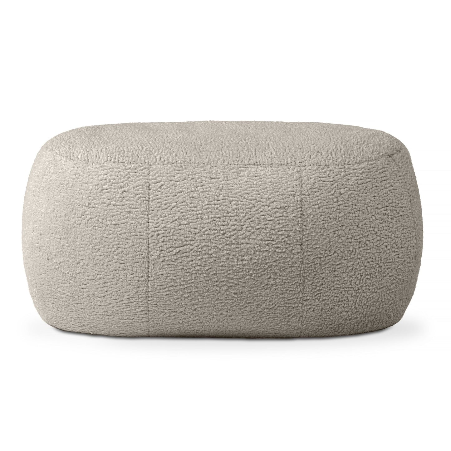 Jaxx Ellis Ottoman Shearling Faux - Lamb Plush Pouf for Modern Interior Design, oval (19385) - SchoolOutlet