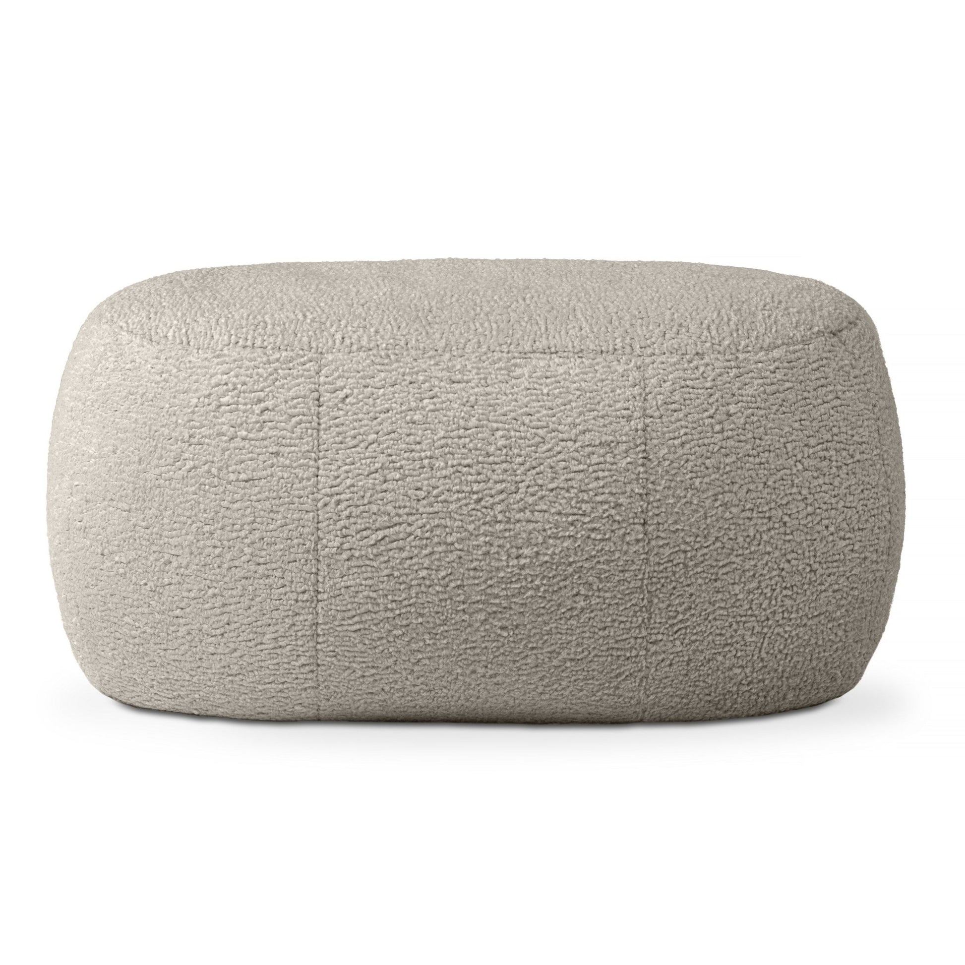 Jaxx Ellis Ottoman Shearling Faux - Lamb Plush Pouf for Modern Interior Design, oval (19385) - SchoolOutlet