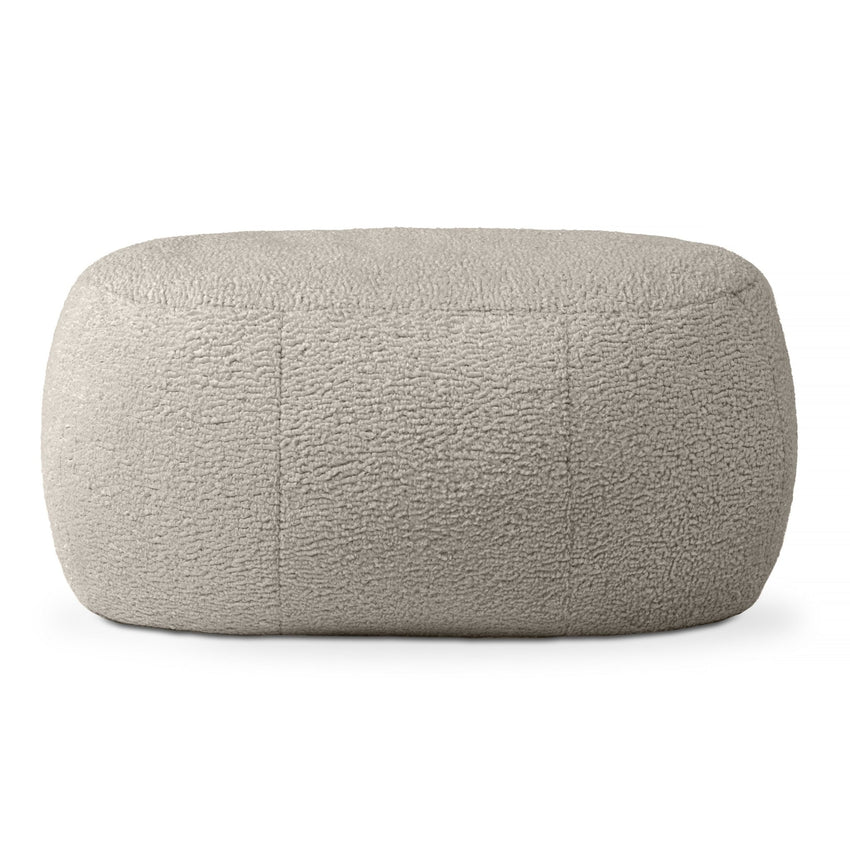 Jaxx Ellis Ottoman Shearling Faux - Lamb Plush Pouf for Modern Interior Design, oval (19385) - SchoolOutlet