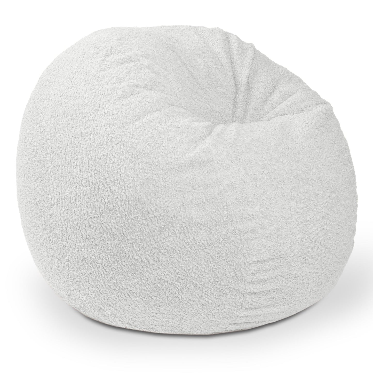 Jaxx Saxx Shearling Faux - Lamb 4 Ft Large Round Bean Bag (19387) - SchoolOutlet
