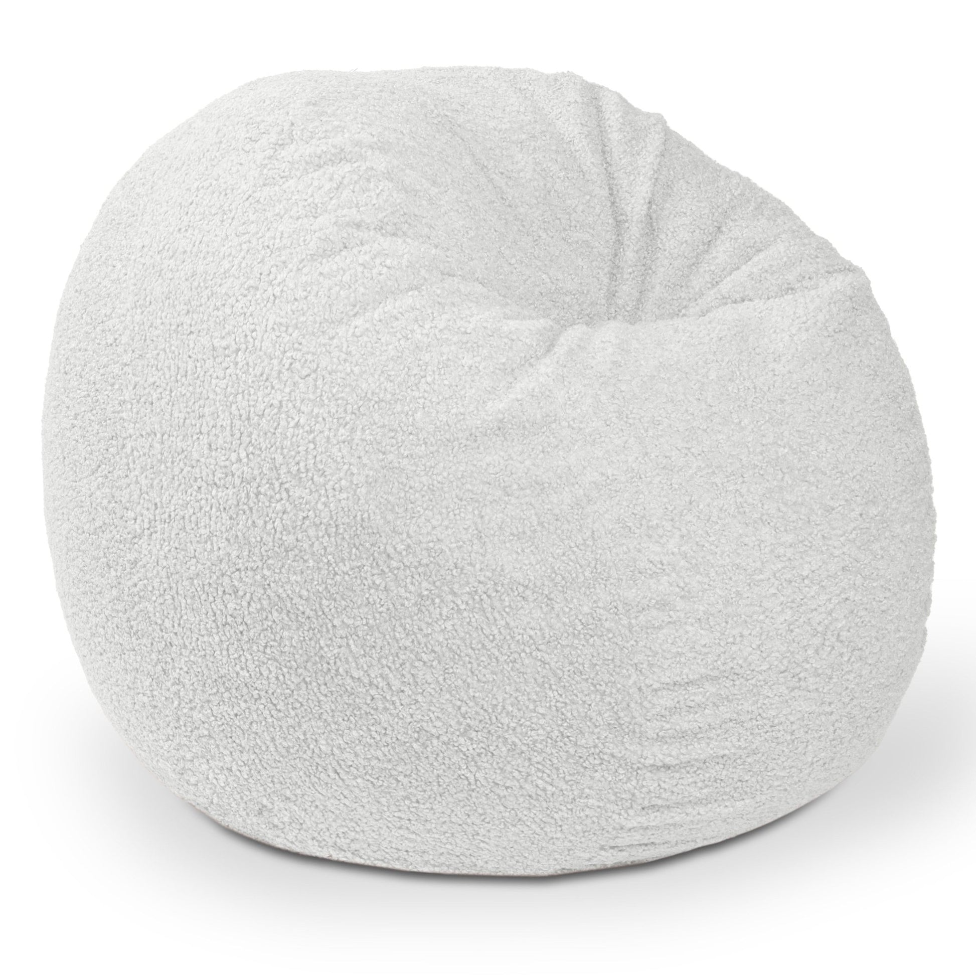 Jaxx Saxx Shearling Faux - Lamb 4 Ft Large Round Bean Bag (19387) - SchoolOutlet