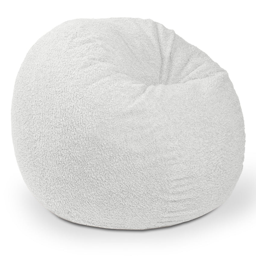 Jaxx Saxx Shearling Faux - Lamb 4 Ft Large Round Bean Bag (19387) - SchoolOutlet