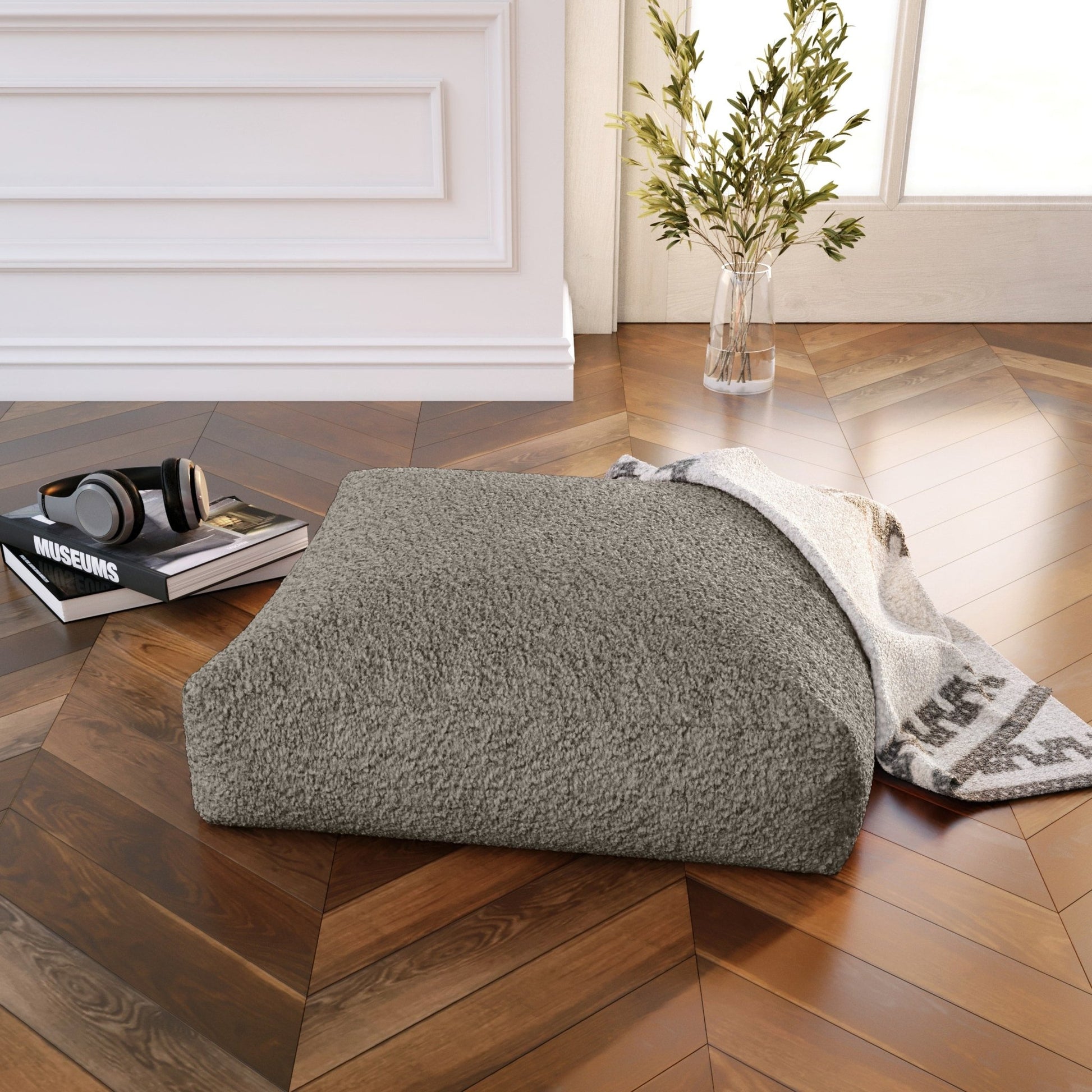Jaxx Brio Large Décor Floor Pillow / Meditation Yoga Cushion - Shearling Faux Lamb (19390) - SchoolOutlet