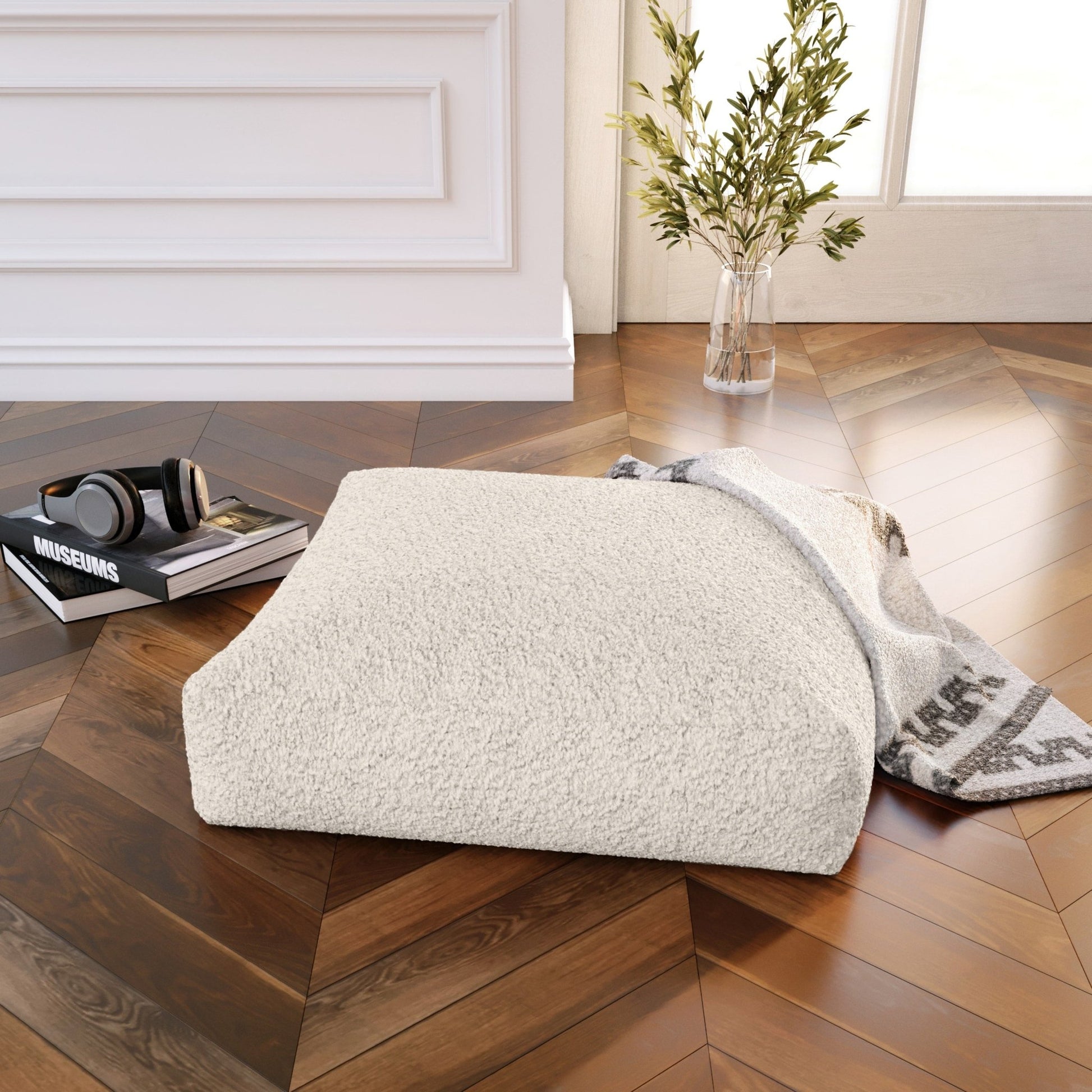 Jaxx Brio Large Décor Floor Pillow / Meditation Yoga Cushion - Shearling Faux Lamb (19390) - SchoolOutlet
