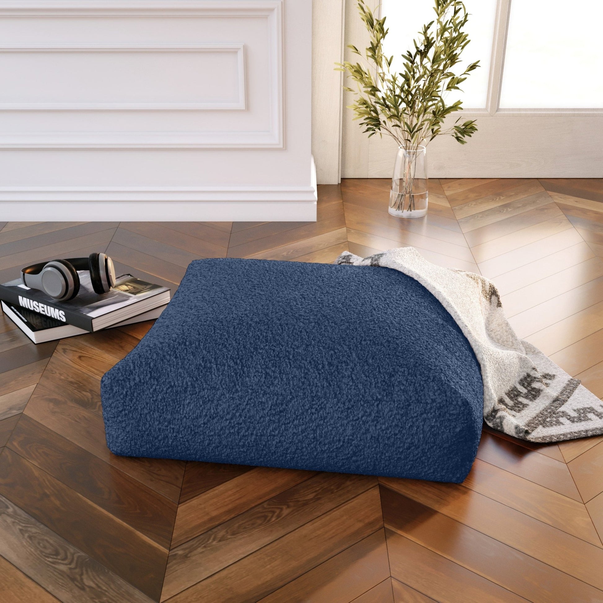 Jaxx Brio Large Décor Floor Pillow / Meditation Yoga Cushion - Shearling Faux Lamb (19390) - SchoolOutlet