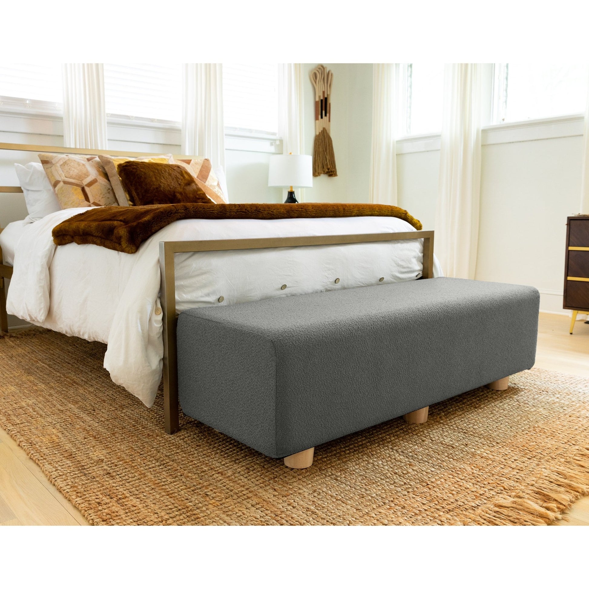 Jaxx Caya 4 - in - 1 Large Bed Bench, Giant Ottoman, Dining Bench, and Yoga and Massage Platform (19433) - SchoolOutlet