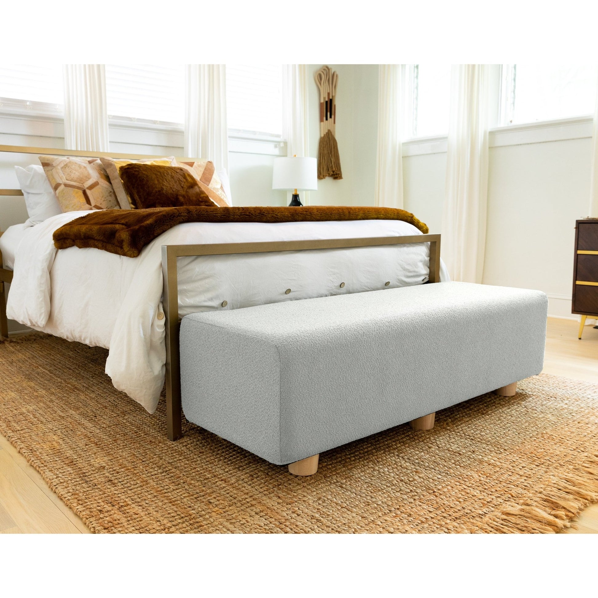 Jaxx Caya 4 - in - 1 Large Bed Bench, Giant Ottoman, Dining Bench, and Yoga and Massage Platform (19433) - SchoolOutlet