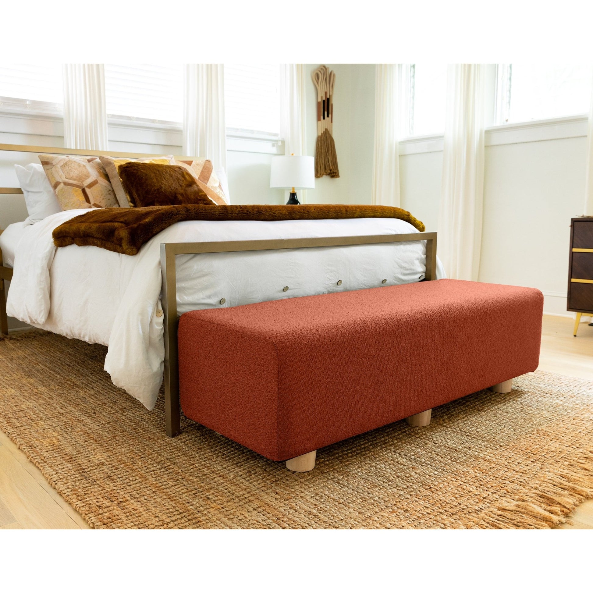 Jaxx Caya 4 - in - 1 Large Bed Bench, Giant Ottoman, Dining Bench, and Yoga and Massage Platform (19433) - SchoolOutlet