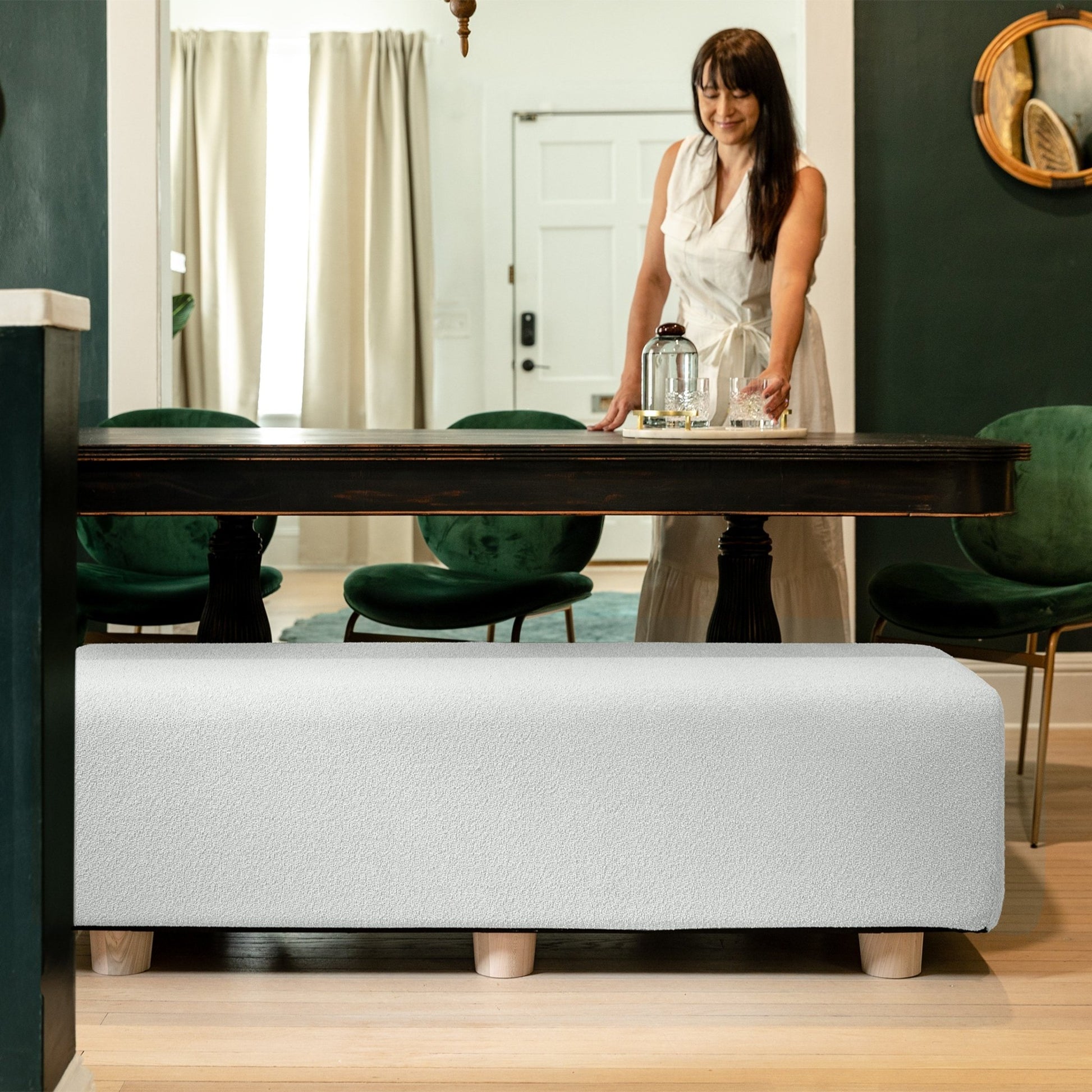 Jaxx Caya 4 - in - 1 Large Bed Bench, Giant Ottoman, Dining Bench, and Yoga and Massage Platform (19434) - SchoolOutlet