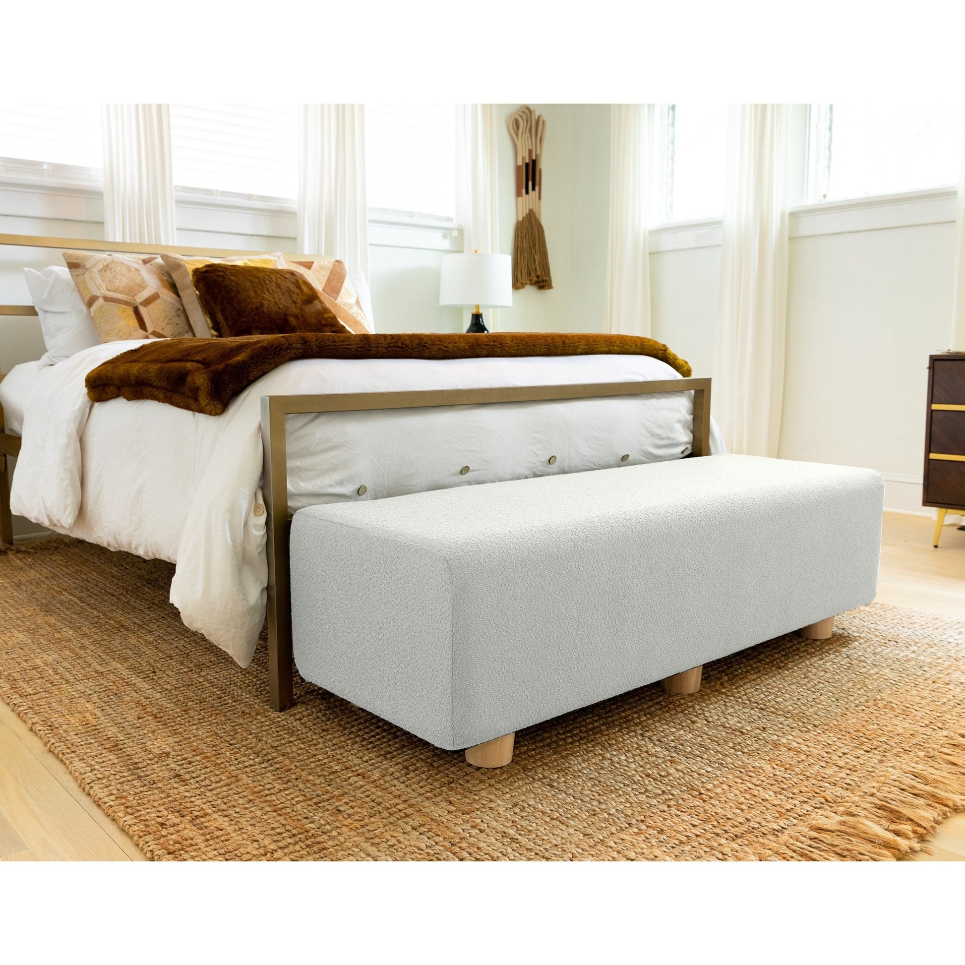 Jaxx Caya 4 - in - 1 Large Bed Bench, Giant Ottoman, Dining Bench, and Yoga and Massage Platform (19434) - SchoolOutlet