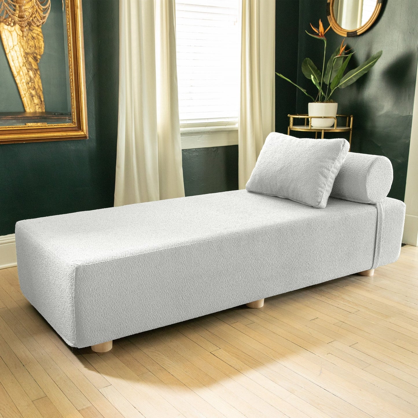 Jaxx Alvy Indoor Lounger / Daybed - Luxurious Lounger with Maple Feet (19435) - SchoolOutlet