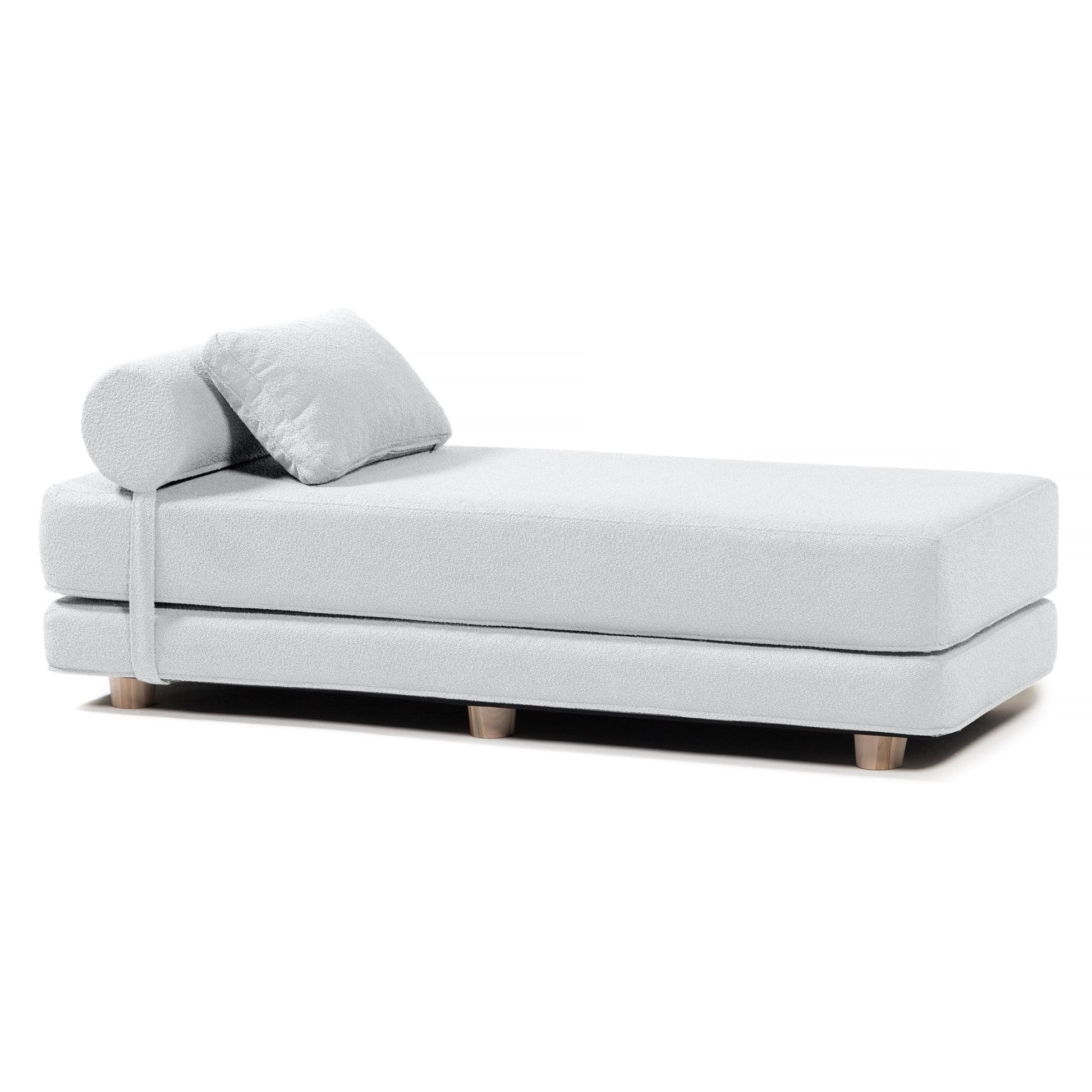 Jaxx Avida Daybed - Fold Out Queen Sleeper - Premium Boucle: Sleek and Modern Lounge for Relaxing and Overnight Guests (19436) - SchoolOutlet