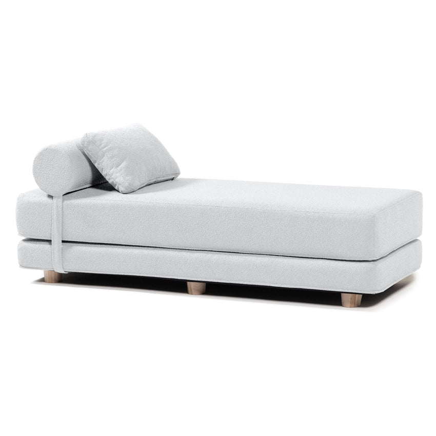 Jaxx Avida Daybed - Fold Out Queen Sleeper - Premium Boucle: Sleek and Modern Lounge for Relaxing and Overnight Guests (19436) - SchoolOutlet