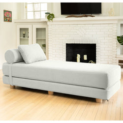 Jaxx Avida Daybed - Fold Out Queen Sleeper - Premium Boucle: Sleek and Modern Lounge for Relaxing and Overnight Guests (19436)