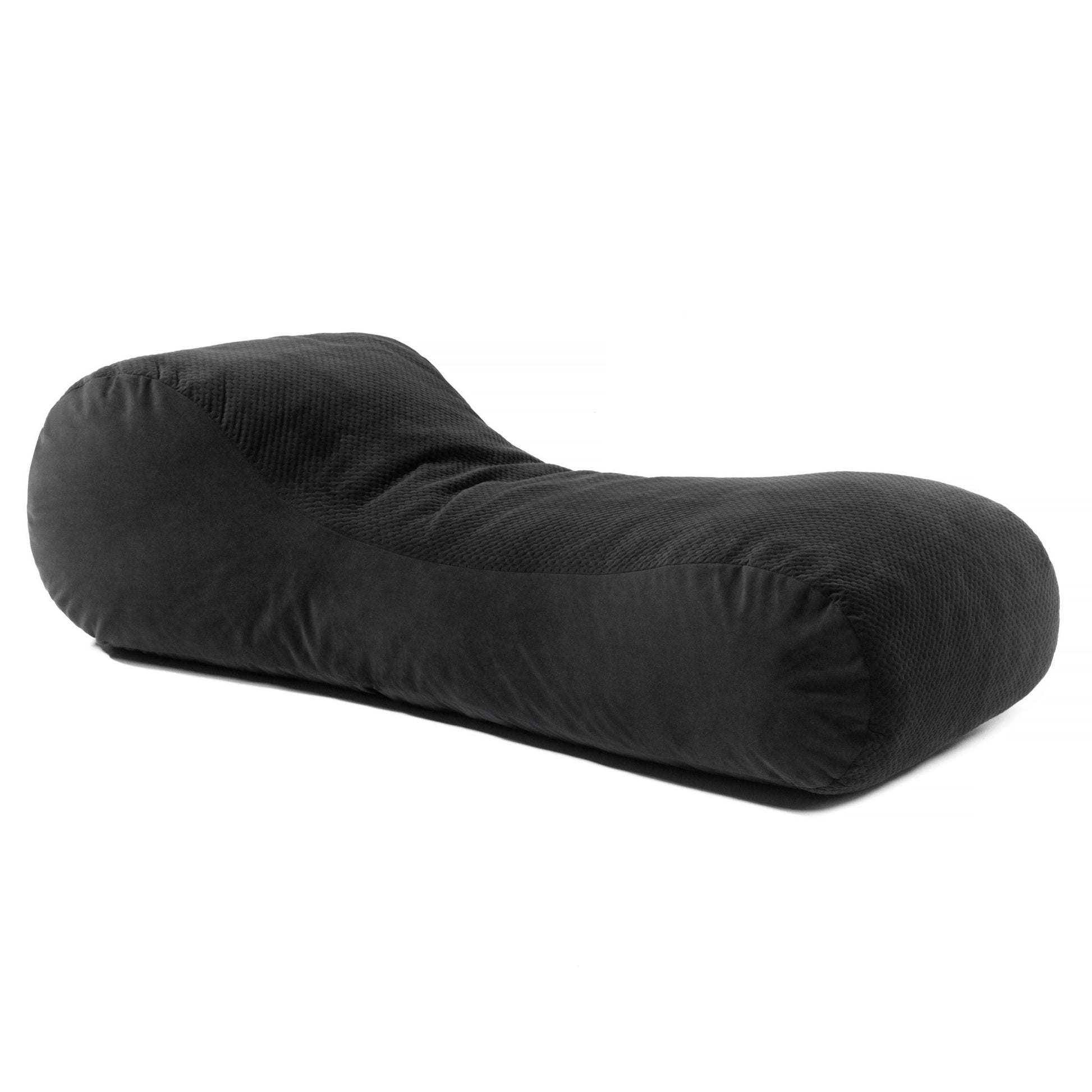 Jaxx Arlo Lounger Bean Bag Chair - Two - Tone - Quilted Microvelvet (JAX - 19480) - SchoolOutlet