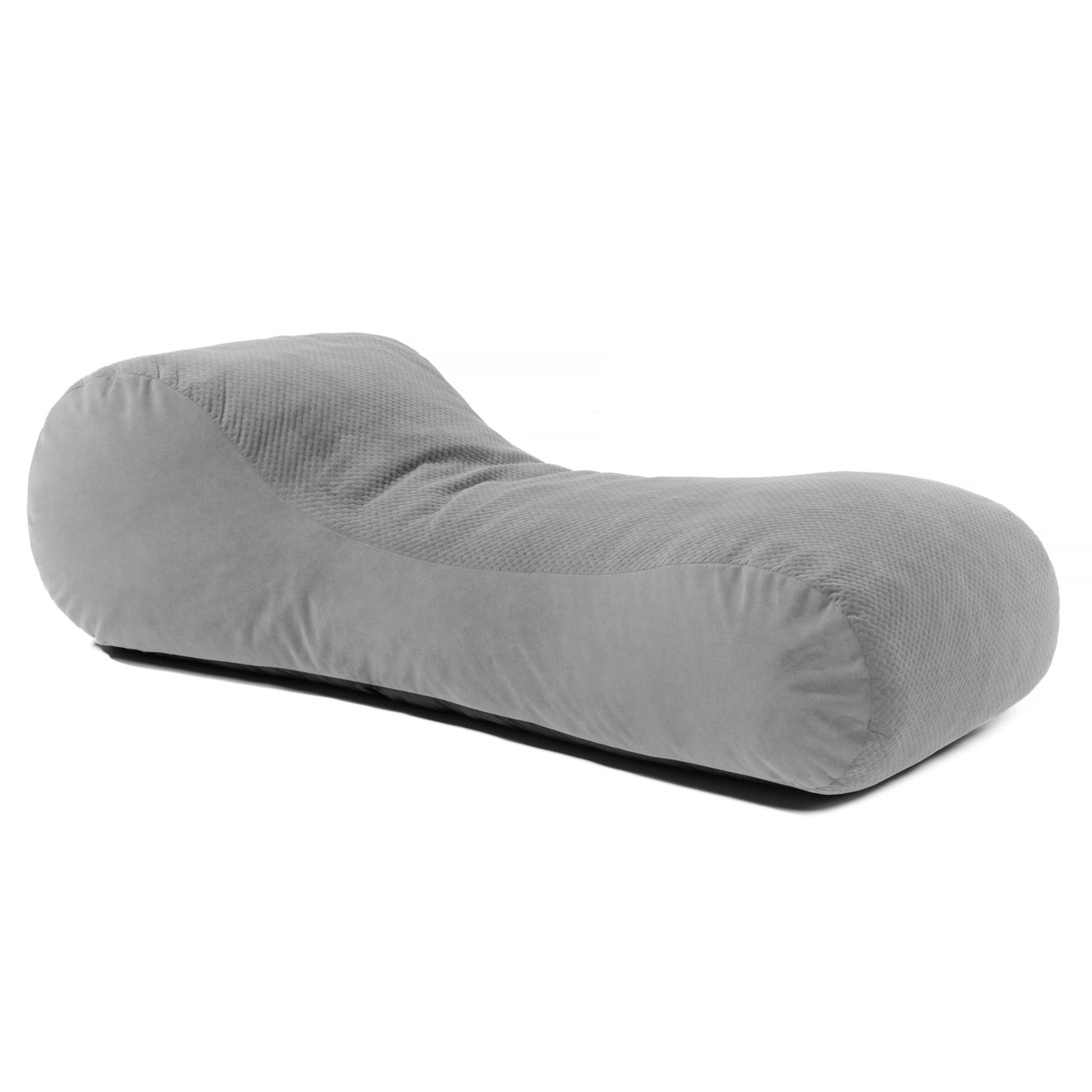 Jaxx Arlo Lounger Bean Bag Chair - Two - Tone - Quilted Microvelvet (JAX - 19480) - SchoolOutlet