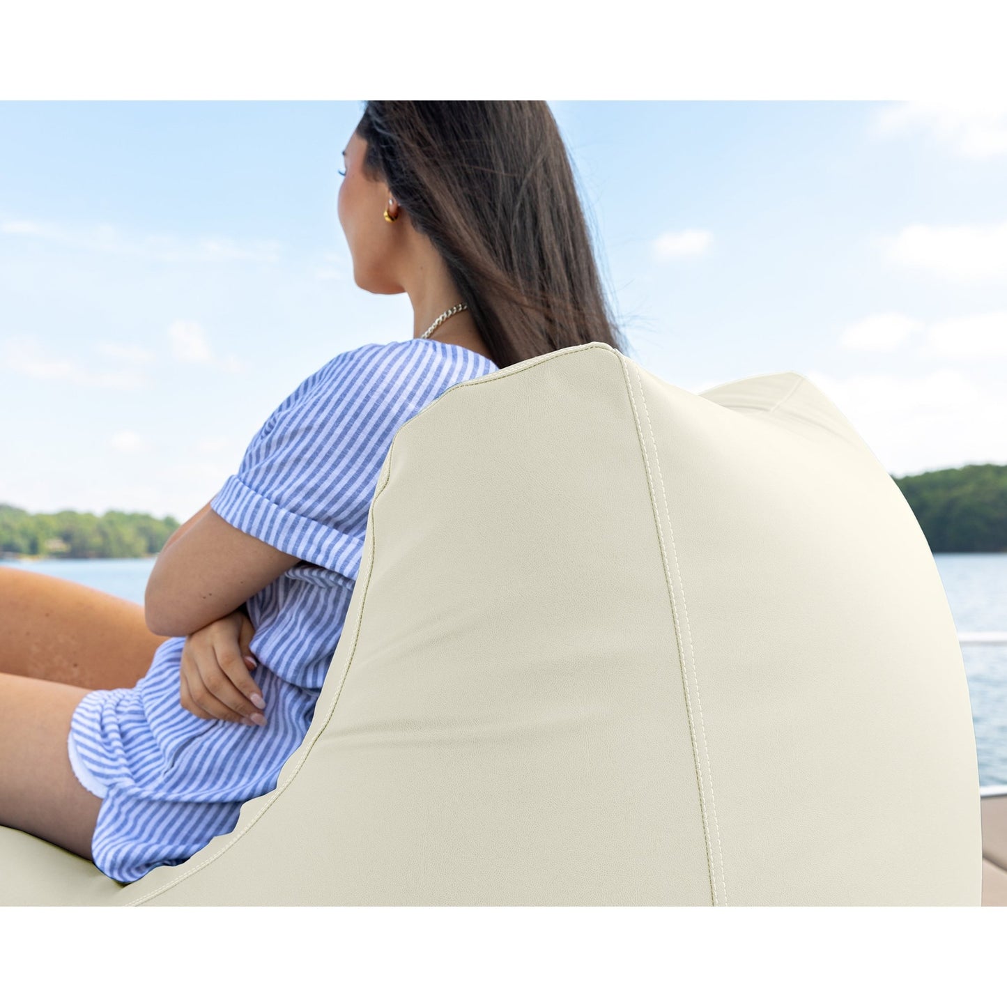 Jaxx Ponce Nautical Edition - Bean Bag Chair for Boat, Yacht & Watersports (19498) - SchoolOutlet