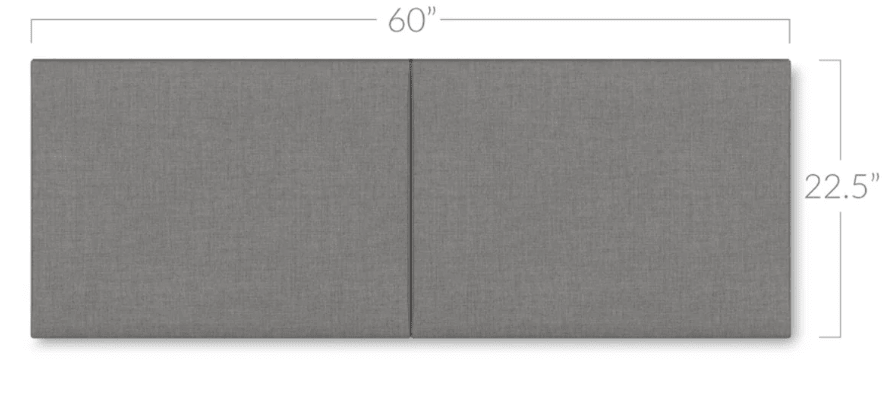 Jaxx Panelist Modern Padded Headboard - Set of 2 Wall Mounted Panels (Each 22.5"H x 30"W) - Queen Double Tall (19518) - SchoolOutlet