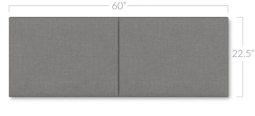 Jaxx Panelist Modern Padded Headboard - Set of 2 Wall Mounted Panels (Each 22.5"H x 30"W) - Queen Double Tall (19518) - SchoolOutlet