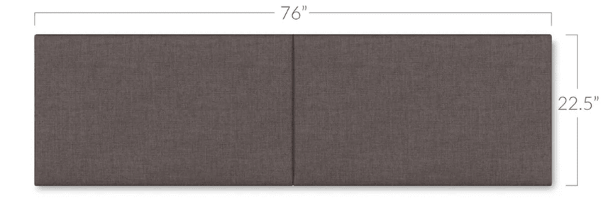 Jaxx Panelist Modern Padded Headboard - Set of 2 Wall Mounted Panels (Each 22.5"H x 30"W) - Queen Double Tall (19518) - SchoolOutlet