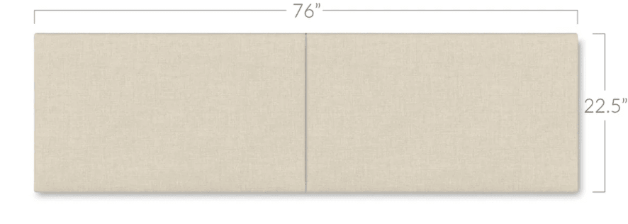 Jaxx Panelist Modern Padded Headboard - Set of 2 Wall Mounted Panels (Each 22.5"H x 30"W) - Queen Double Tall (19518) - SchoolOutlet