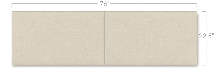 Jaxx Panelist Modern Padded Headboard - Set of 2 Wall Mounted Panels (Each 22.5"H x 30"W) - Queen Double Tall (19518) - SchoolOutlet