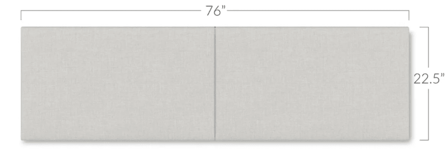 Jaxx Panelist Modern Padded Headboard - Set of 2 Wall Mounted Panels (Each 22.5"H x 30"W) - Queen Double Tall (19518) - SchoolOutlet