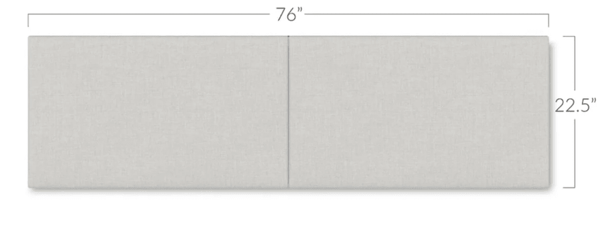 Jaxx Panelist Modern Padded Headboard - Set of 2 Wall Mounted Panels (Each 22.5"H x 30"W) - Queen Double Tall (19518) - SchoolOutlet
