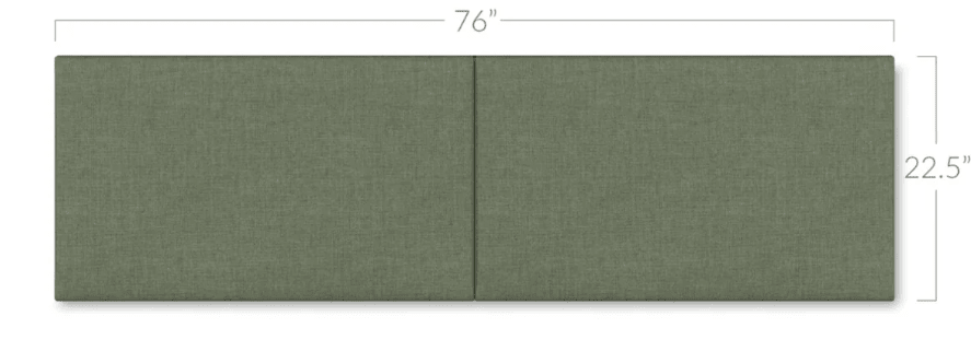 Jaxx Panelist Modern Padded Headboard - Set of 2 Wall Mounted Panels (Each 22.5"H x 30"W) - Queen Double Tall (19518) - SchoolOutlet