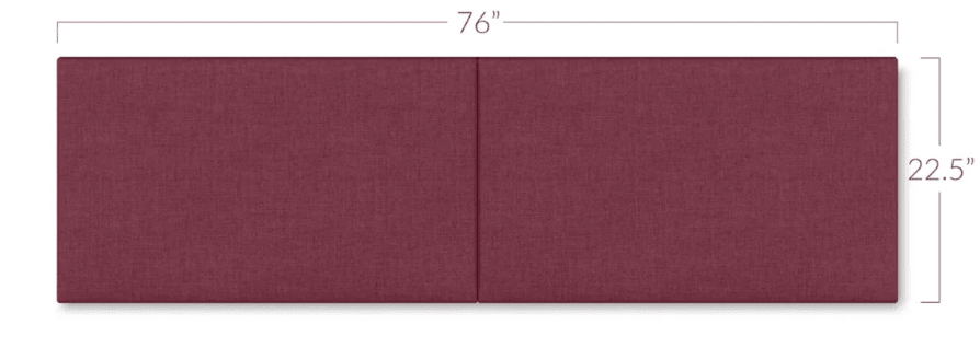 Jaxx Panelist Modern Padded Headboard - Set of 2 Wall Mounted Panels (Each 22.5"H x 30"W) - Queen Double Tall (19518) - SchoolOutlet