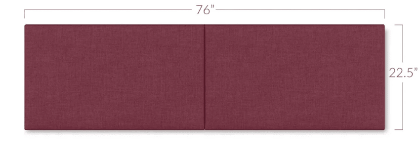 Jaxx Panelist Modern Padded Headboard - Set of 2 Wall Mounted Panels (Each 22.5"H x 30"W) - Queen Double Tall (19518) - SchoolOutlet