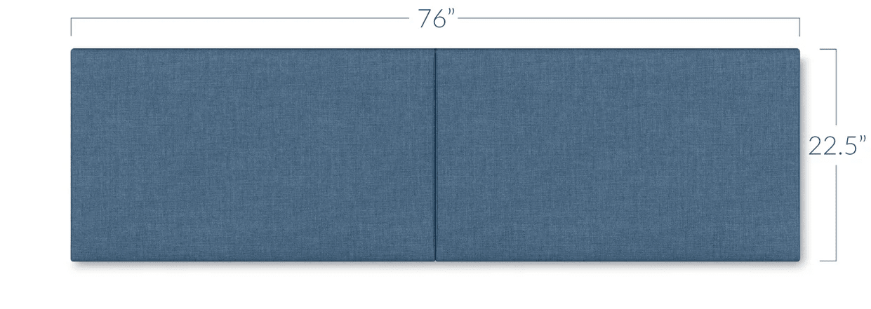 Jaxx Panelist Modern Padded Headboard - Set of 2 Wall Mounted Panels (Each 22.5"H x 30"W) - Queen Double Tall (19518) - SchoolOutlet