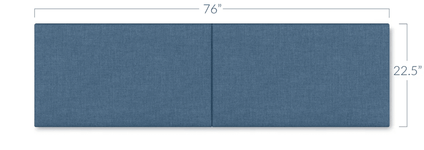 Jaxx Panelist Modern Padded Headboard - Set of 2 Wall Mounted Panels (Each 22.5"H x 30"W) - Queen Double Tall (19518) - SchoolOutlet