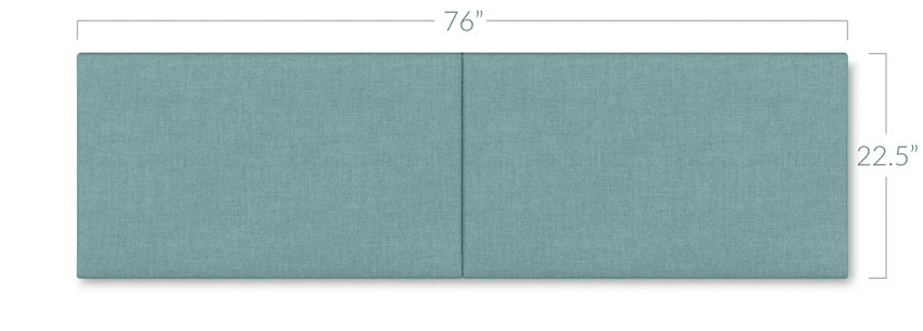 Jaxx Panelist Modern Padded Headboard - Set of 2 Wall Mounted Panels (Each 22.5"H x 30"W) - Queen Double Tall (19518) - SchoolOutlet