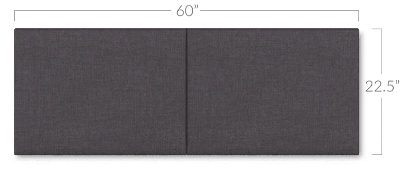 Jaxx Panelist Modern Padded Headboard - Set of 2 Wall Mounted Panels (Each 22.5"H x 30"W) - Queen Double Tall (19518) - SchoolOutlet