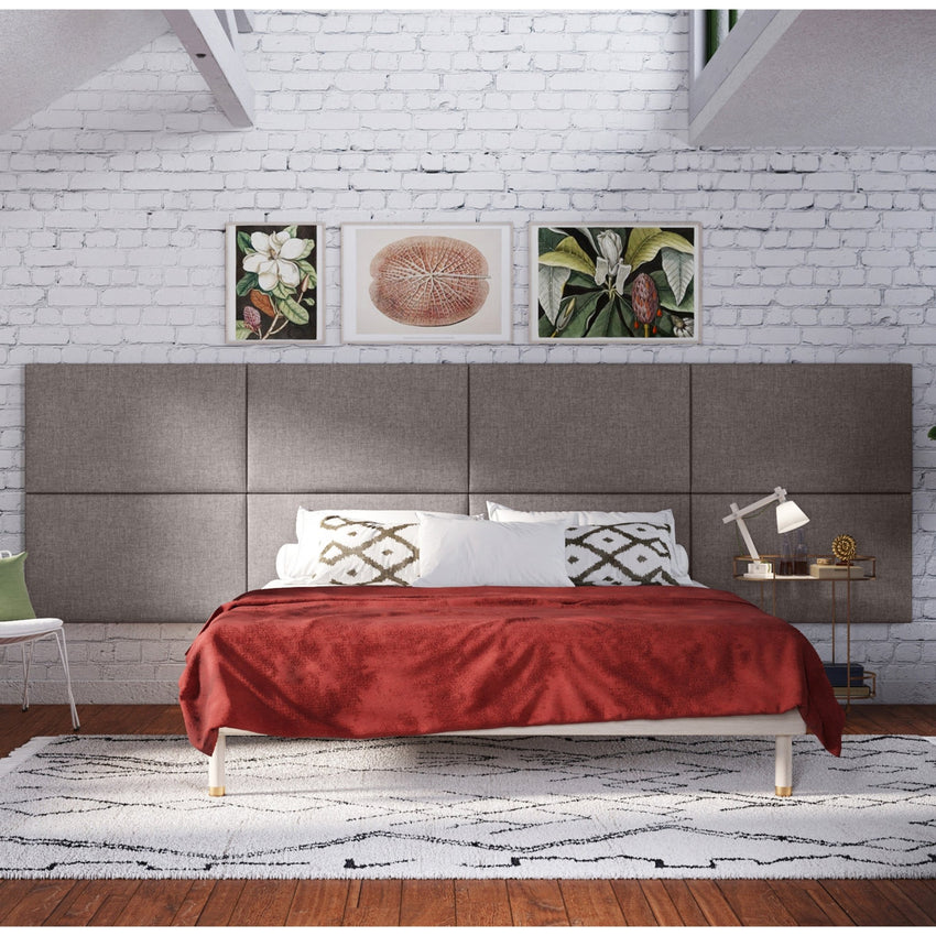 Jaxx Panelist Modern Padded Headboard - Set of 2 Wall Mounted Panels (Each 22.5"H x 38"W) - King Double Tall (19519) - SchoolOutlet