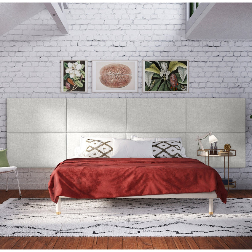Jaxx Panelist Modern Padded Headboard - Set of 2 Wall Mounted Panels (Each 22.5"H x 38"W) - King Double Tall (19519) - SchoolOutlet