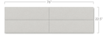 Jaxx Panelist Modern Padded Headboard - Set of 2 Wall Mounted Panels (Each 22.5