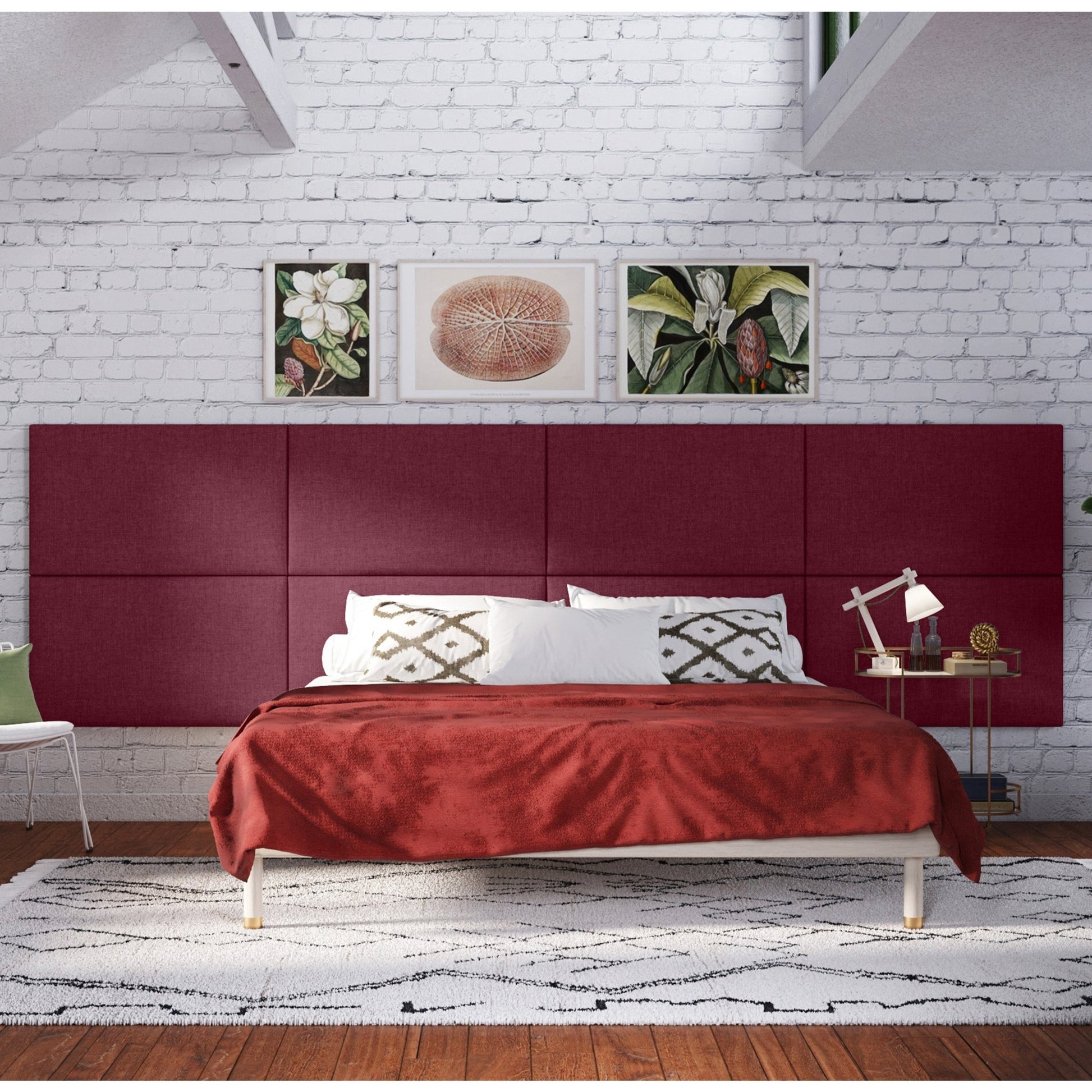Jaxx Panelist Modern Padded Headboard - Set of 2 Wall Mounted Panels (Each 22.5"H x 38"W) - King Double Tall (19519) - SchoolOutlet