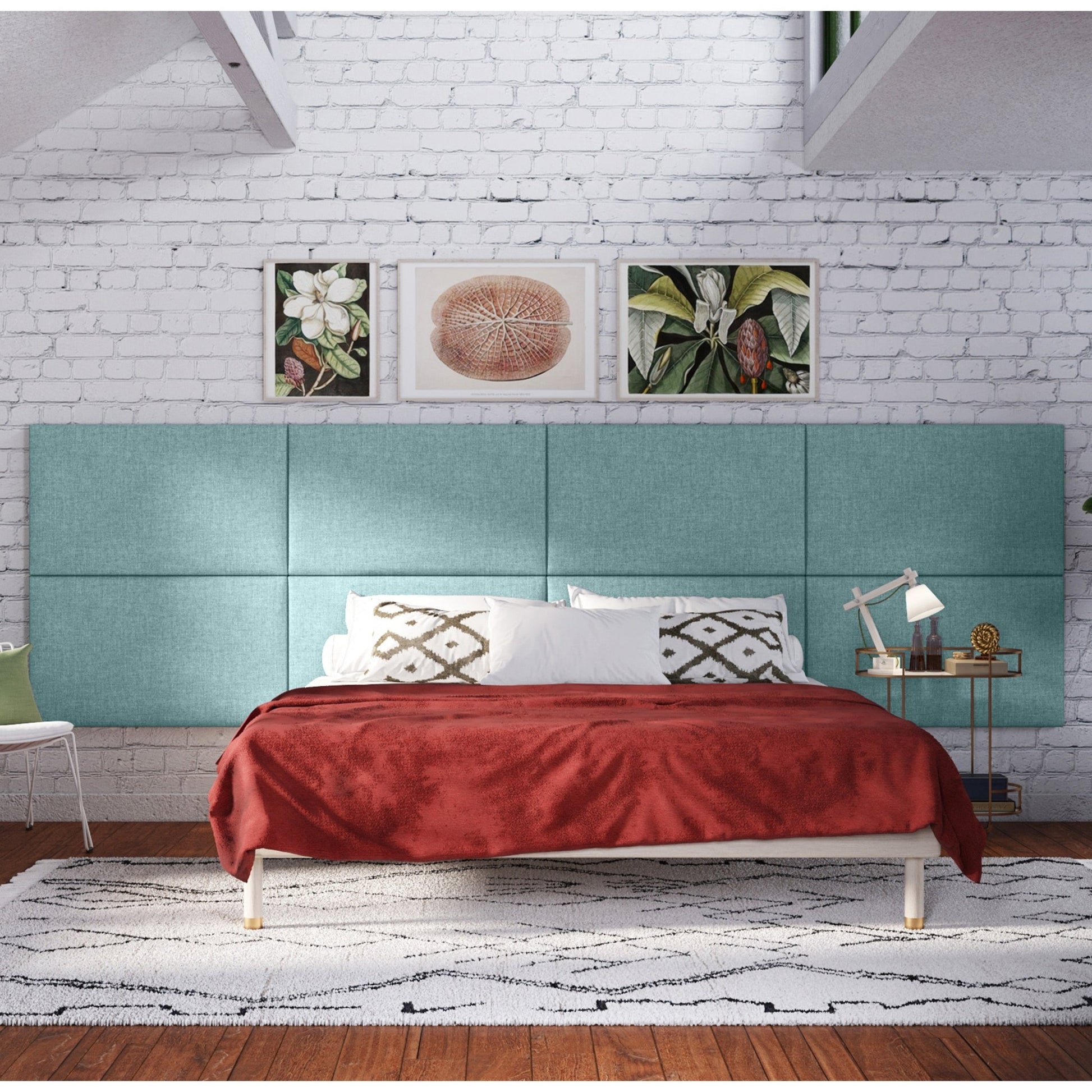 Jaxx Panelist Modern Padded Headboard - Set of 2 Wall Mounted Panels (Each 22.5"H x 38"W) - King Double Tall (19519) - SchoolOutlet