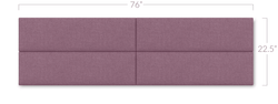 Jaxx Panelist Modern Padded Headboard - Set of 2 Wall Mounted Panels (Each 22.5"H x 38"W)- King Double Tall (19519)