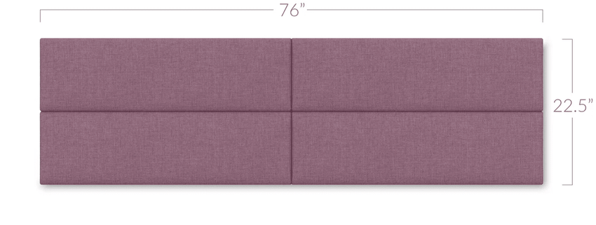 Jaxx Panelist Modern Padded Headboard - Set of 2 Wall Mounted Panels (Each 22.5"H x 38"W) - King Double Tall (19519) - SchoolOutlet
