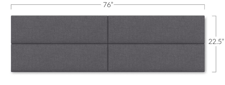 Jaxx Panelist Modern Padded Headboard - Set of 2 Wall Mounted Panels (Each 22.5"H x 38"W) - King Double Tall (19519) - SchoolOutlet
